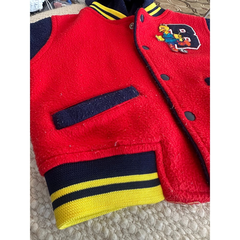 Vintage Sesame Street big bird letterman jacket size 18montbs - Picture 5 of 8
